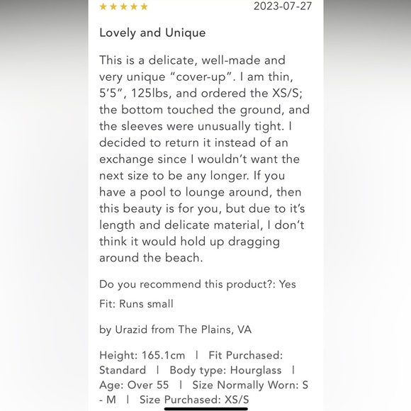 Anthropologie NWT Montce Olivia Cover-Up Kimono Size XS/S. - Picture 6 of 8